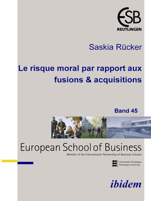 cover image of Le risque moral par rapport aux fusions & acquisitions